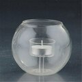 Diamond Star 3.5 x 4.5 in. Glass Candle Holder, Clear 77001